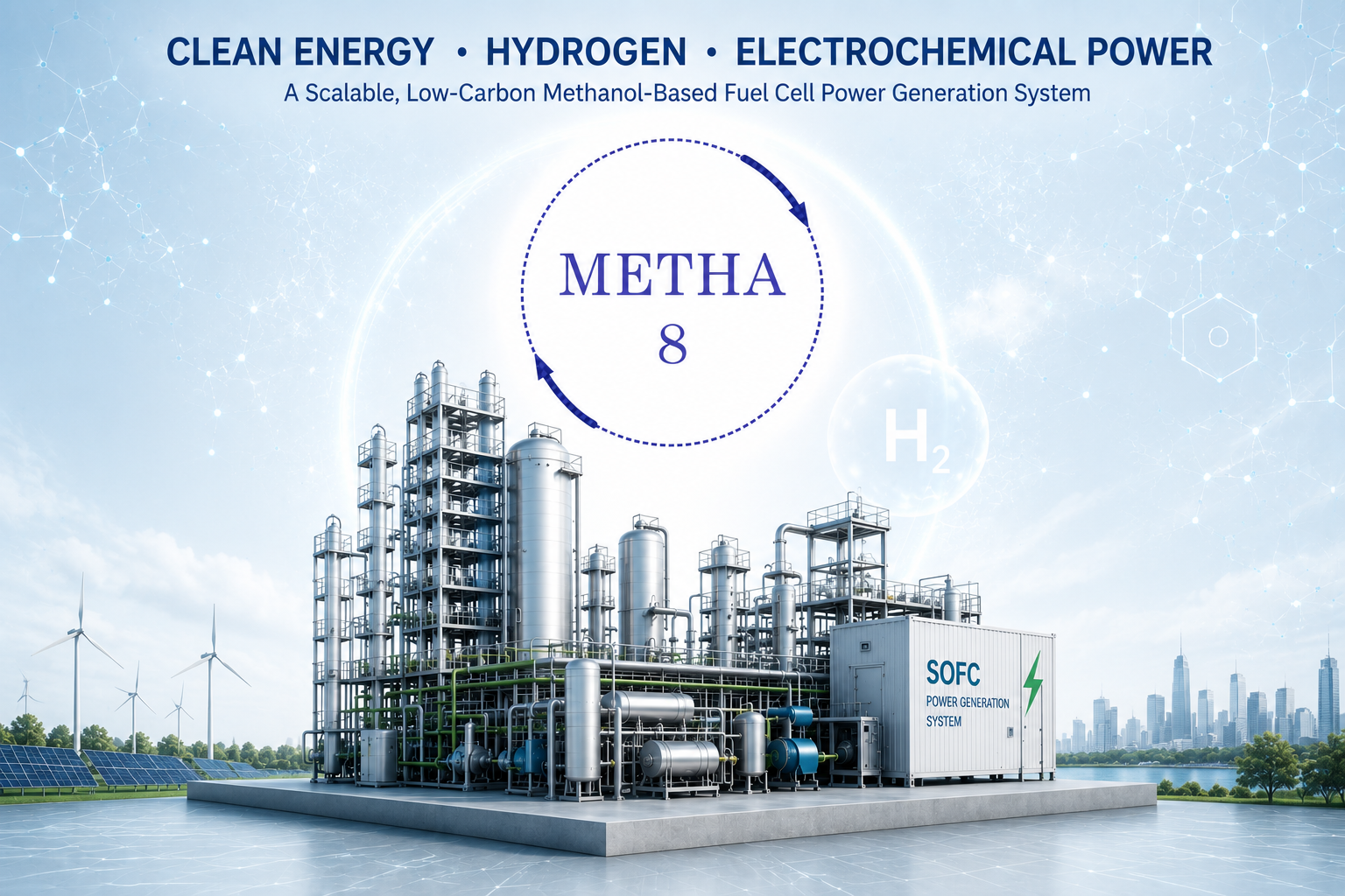 Methanol-Based Hydrogen Fuel Cell Pilot Plant